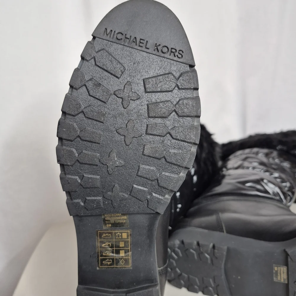 MICHAEL Michael Kors Brandy Tall Nylon Snow Boots - Size 9